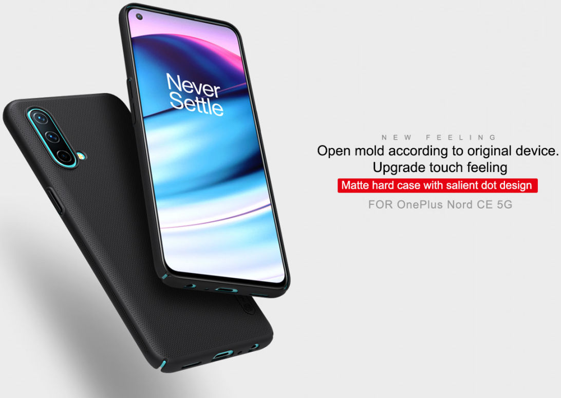 Nillkin Super Frosted Shield OnePlus Nord CE Hoesje Back Cover Zwart afbeelding 2