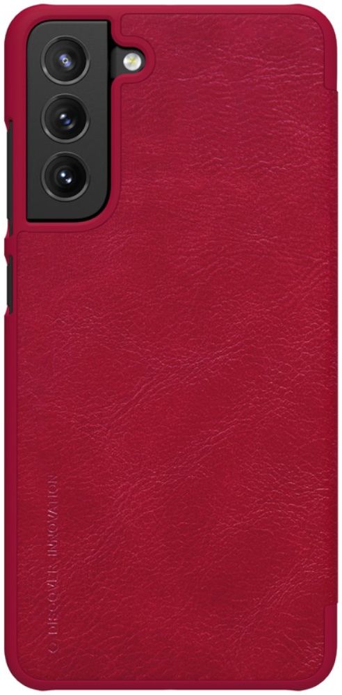 Nillkin Qin Series Samsung Galaxy S21 FE Hoesje Wallet Book Case Rood afbeelding 2