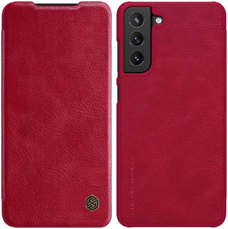 Nillkin Qin Series Samsung Galaxy S21 FE Hoesje Wallet Book Case Rood afbeelding 3