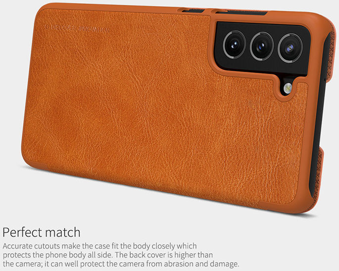 Nillkin Qin Series Samsung Galaxy S21 FE Hoesje Wallet Book Case Rood afbeelding 7