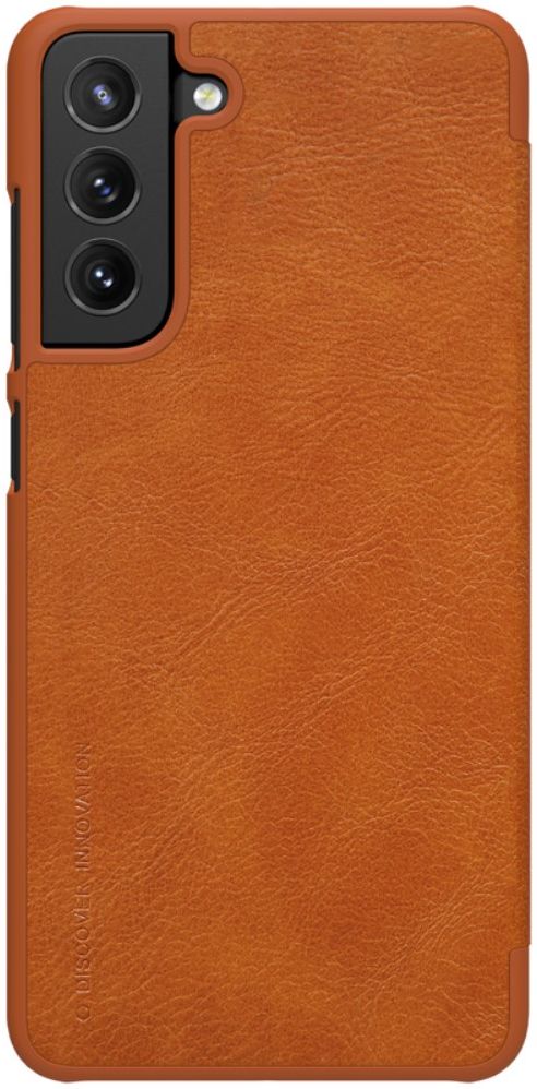 Nillkin Qin Series Samsung Galaxy S21 FE Hoesje Wallet Book Case Bruin afbeelding 2