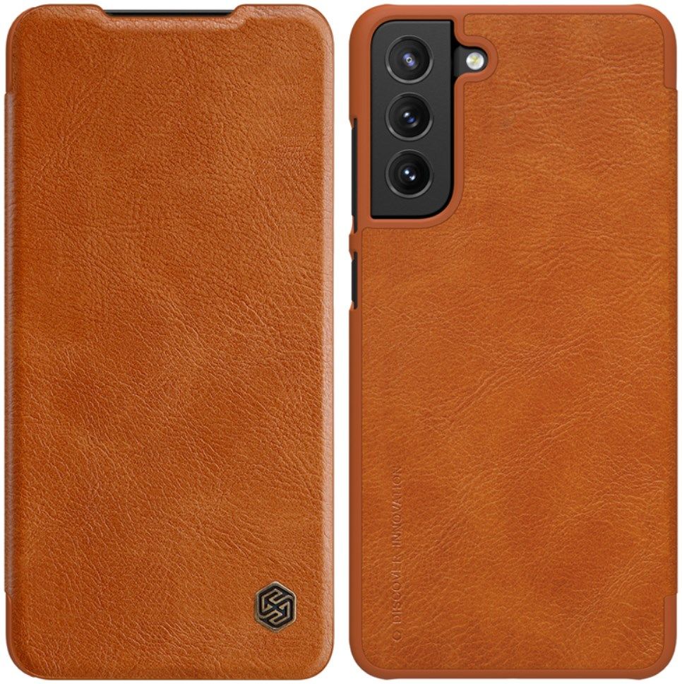 Nillkin Qin Series Samsung Galaxy S21 FE Hoesje Wallet Book Case Bruin afbeelding 3
