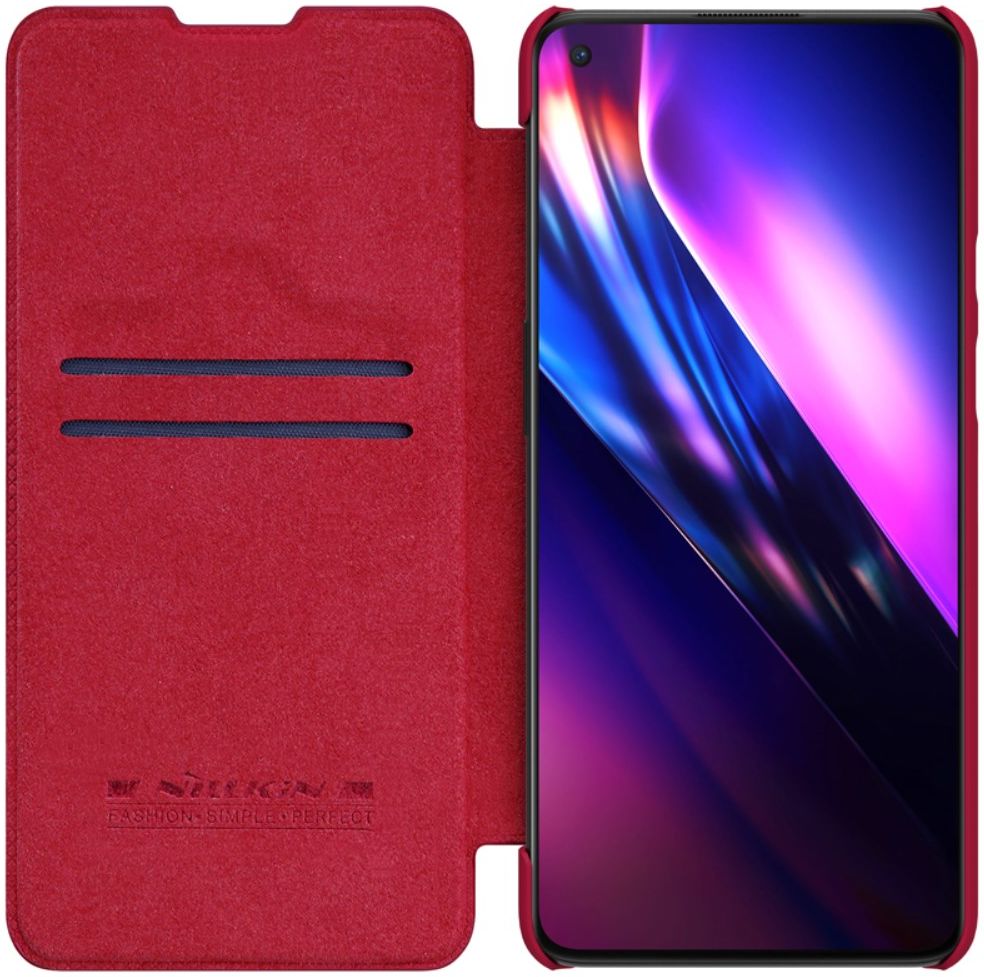 Nillkin Qin Series OnePlus 9 Hoesje Wallet Book Case Rood afbeelding 1