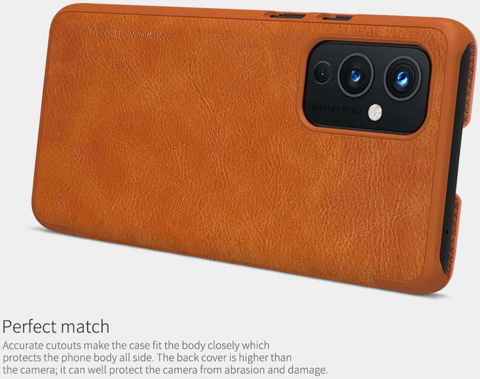 Nillkin Qin Series OnePlus 9 Hoesje Wallet Book Case Bruin afbeelding 7