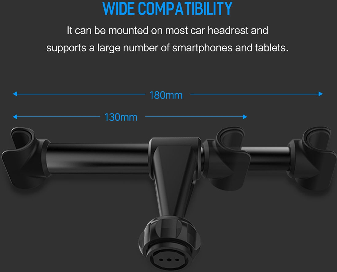 ROCK 360° Verstelbare Hoofdsteun Tablet / Smartphone Auto Houder afbeelding 18