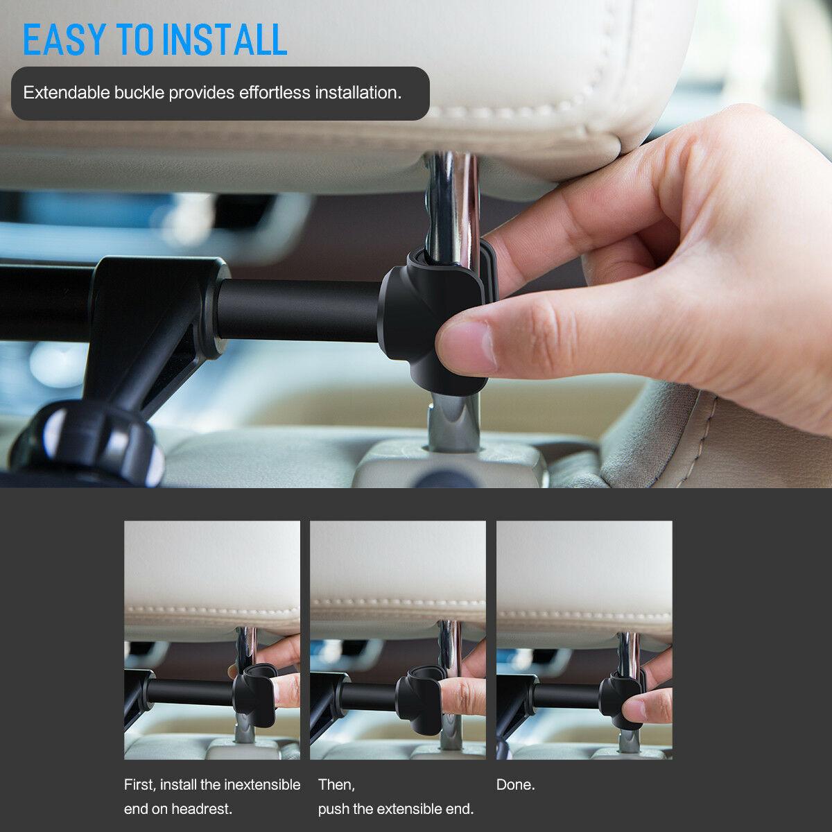 ROCK 360° Verstelbare Hoofdsteun Tablet / Smartphone Auto Houder afbeelding 10