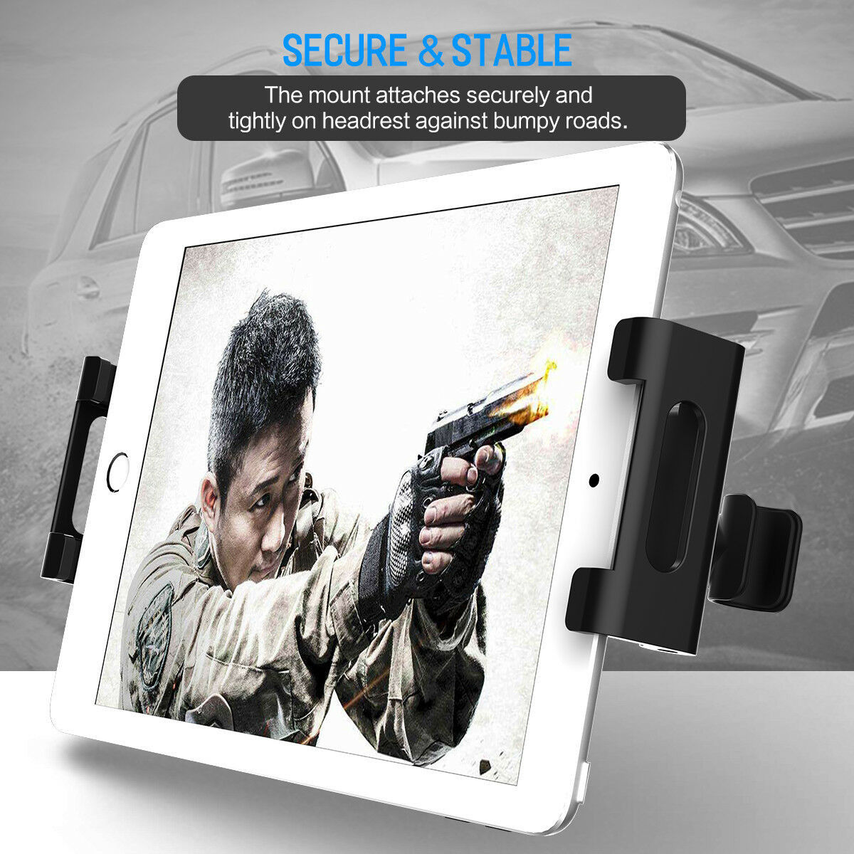 ROCK 360° Verstelbare Hoofdsteun Tablet / Smartphone Auto Houder afbeelding 12