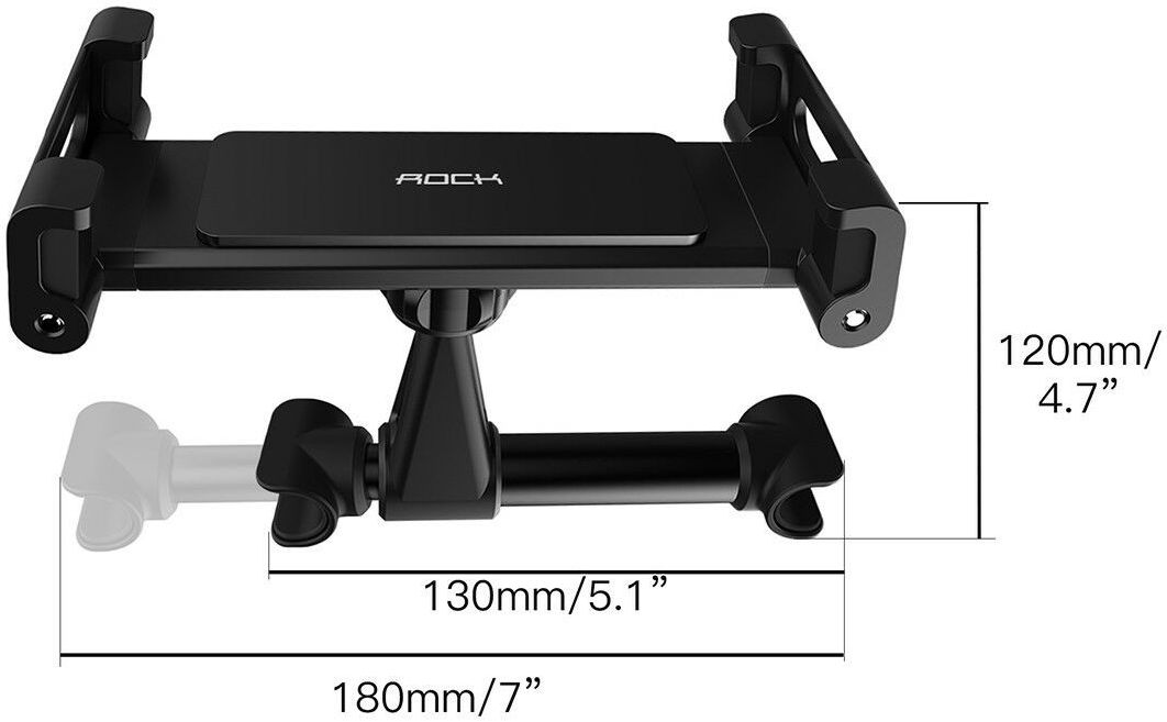 ROCK 360° Verstelbare Hoofdsteun Tablet / Smartphone Auto Houder afbeelding 15