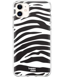 HappyCase Apple iPhone 11 Hoesje Flexibel TPU Zebra Printje