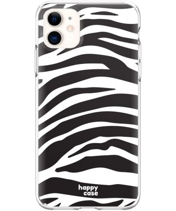 HappyCase Apple iPhone 11 Hoesje Flexibel TPU Zebra Printje Hoesjes