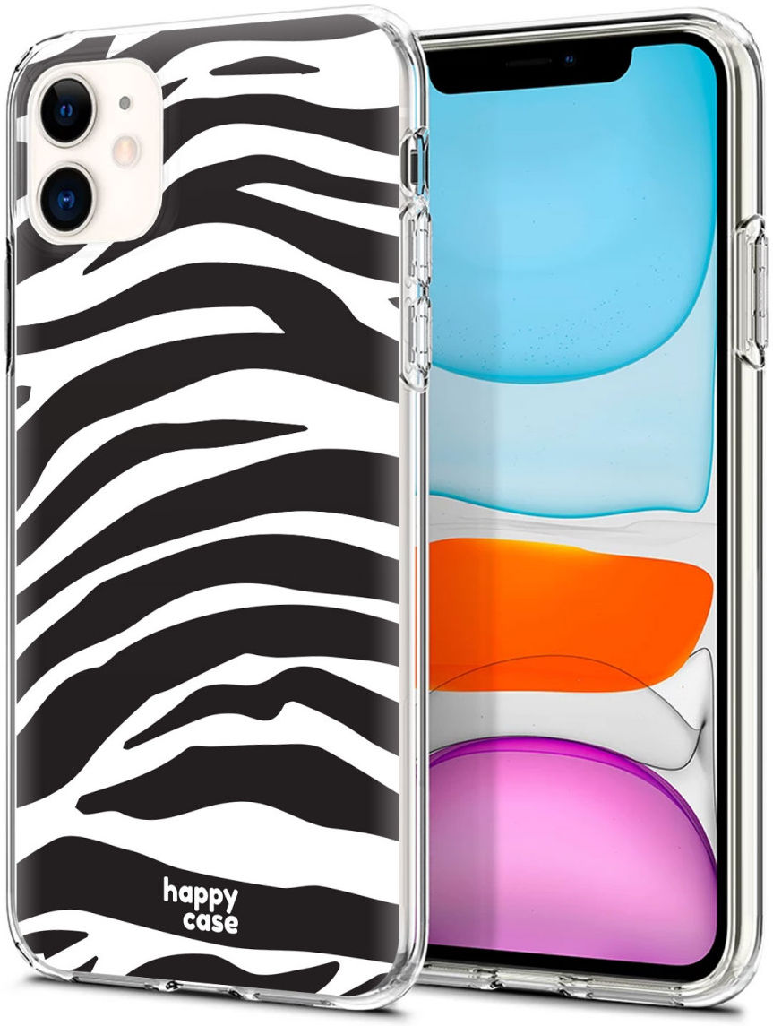 HappyCase Apple iPhone 11 Hoesje Flexibel TPU Zebra Printje afbeelding 2