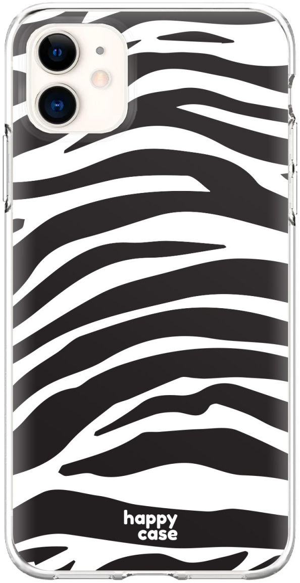 HappyCase Apple iPhone 11 Hoesje Flexibel TPU Zebra Printje afbeelding 1