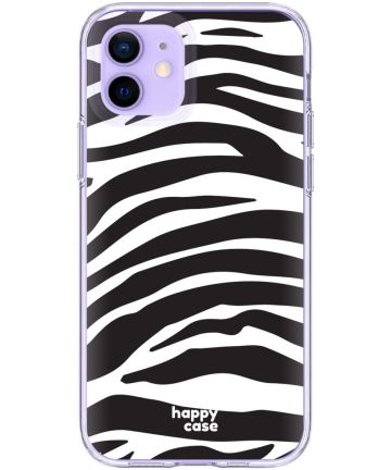 HappyCase iPhone 12 / 12 Pro Hoesje Flexibel TPU Zebra Print Hoesjes
