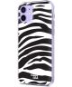 HappyCase iPhone 12 / 12 Pro Hoesje Flexibel TPU Zebra Print