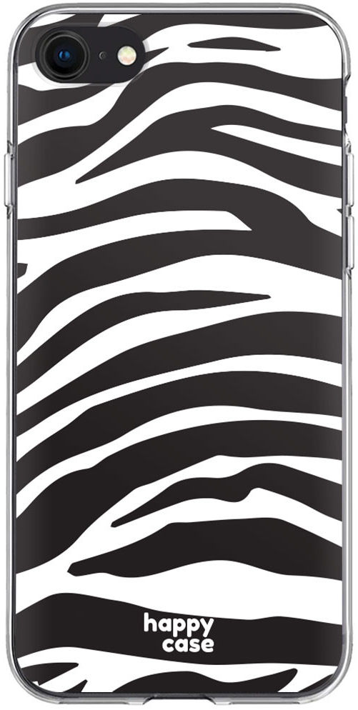 HappyCase iPhone SE 2020/2022 Hoesje Flexibel TPU Zebra Printje afbeelding 1