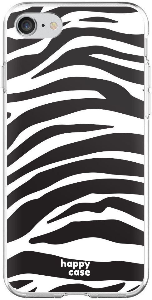 HappyCase iPhone SE 2020/2022 Hoesje Flexibel TPU Zebra Printje afbeelding 4