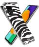 HappyCase Samsung Galaxy A52 / A52S Hoesje Flexibel TPU Zebra Printje
