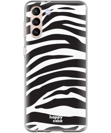 HappyCase Samsung Galaxy S21 Hoesje Flexibel TPU Zebra Printje Hoesjes