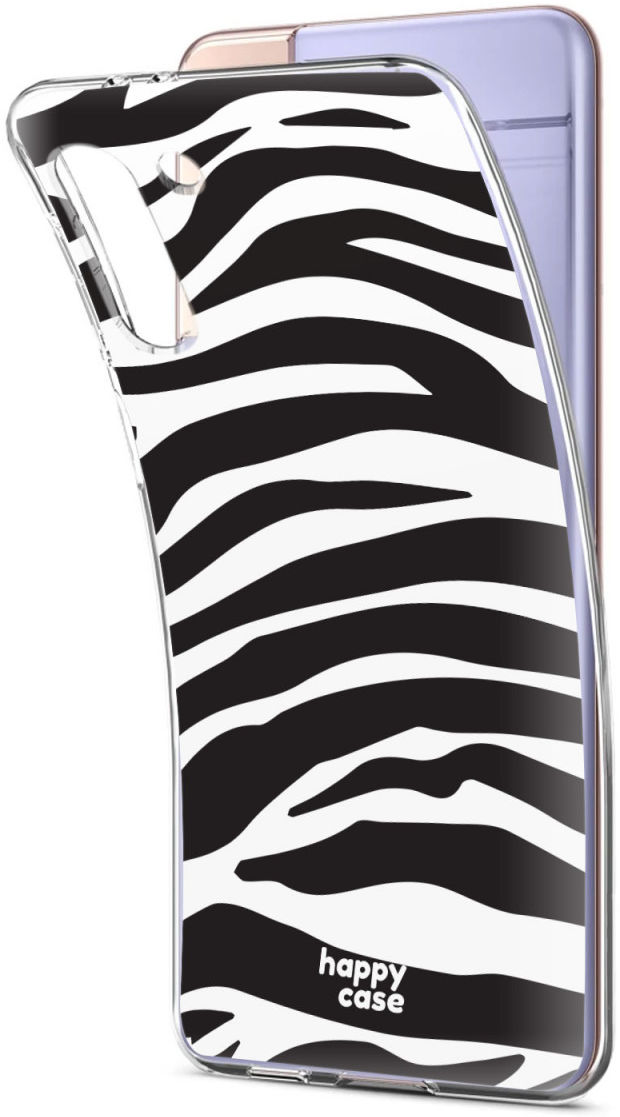 HappyCase Samsung Galaxy S21 Hoesje Flexibel TPU Zebra Printje afbeelding 2