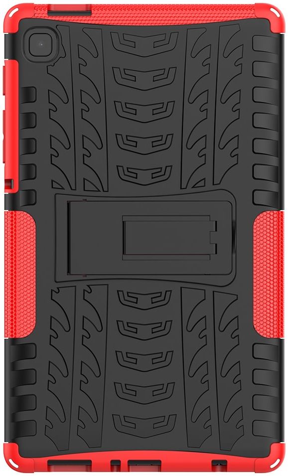Samsung Galaxy Tab A7 Lite Hoes Robuust Hybride Back Cover Rood afbeelding 3