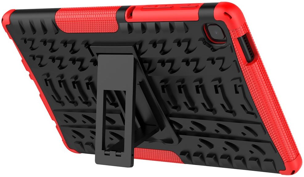 Samsung Galaxy Tab A7 Lite Hoes Robuust Hybride Back Cover Rood afbeelding 4