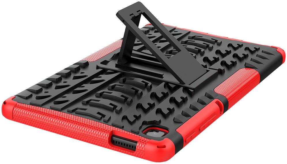 Samsung Galaxy Tab A7 Lite Hoes Robuust Hybride Back Cover Rood afbeelding 5