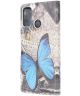 Motorola Moto G50 Hoesje Portemonnee Book Case met Butterfly Print