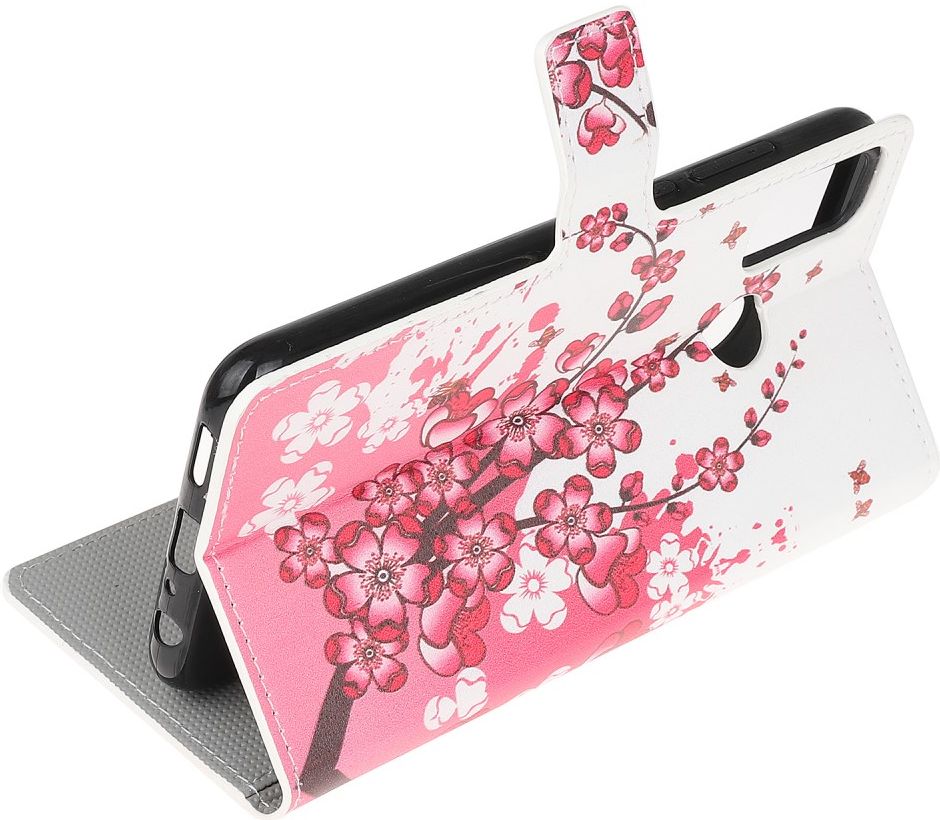 Motorola Moto G50 Hoesje Portemonnee Book Case met Bloesem Print afbeelding 4