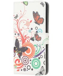 Motorola Moto G50 Hoesje Portemonnee Book Case met Vlinder Print