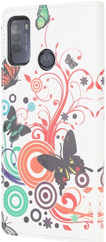 Motorola Moto G50 Hoesje Portemonnee Book Case met Vlinder Print afbeelding 2