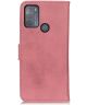 Motorola Moto G50 Hoesje Portemonnee Book Case Roze