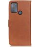 Motorola Moto G50 Hoesje Portemonnee Book Case Bruin