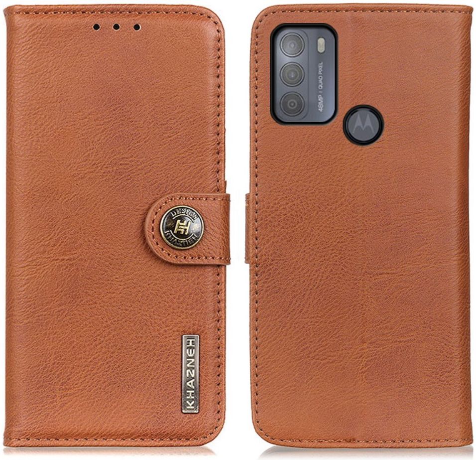 Motorola Moto G50 Hoesje Portemonnee Book Case Bruin afbeelding 3