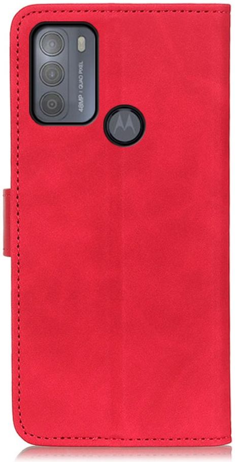 KHAZNEH Motorola Moto G50 Hoesje Retro Wallet Book Case Rood afbeelding 6