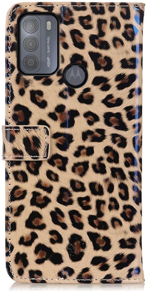 Motorola Moto G50 Hoesje Portemonnee Book Case met Luipaard Print afbeelding 8