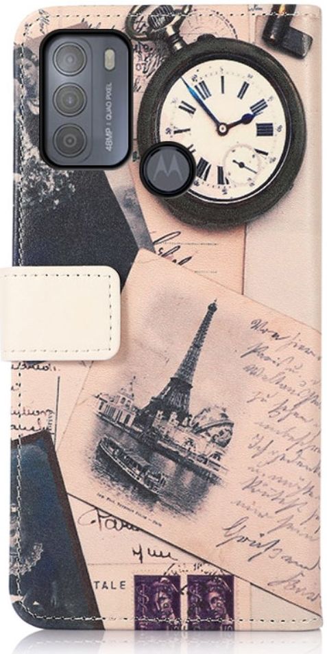 Motorola Moto G50 Hoesje Portemonnee Book Case met Eiffeltoren Print afbeelding 6