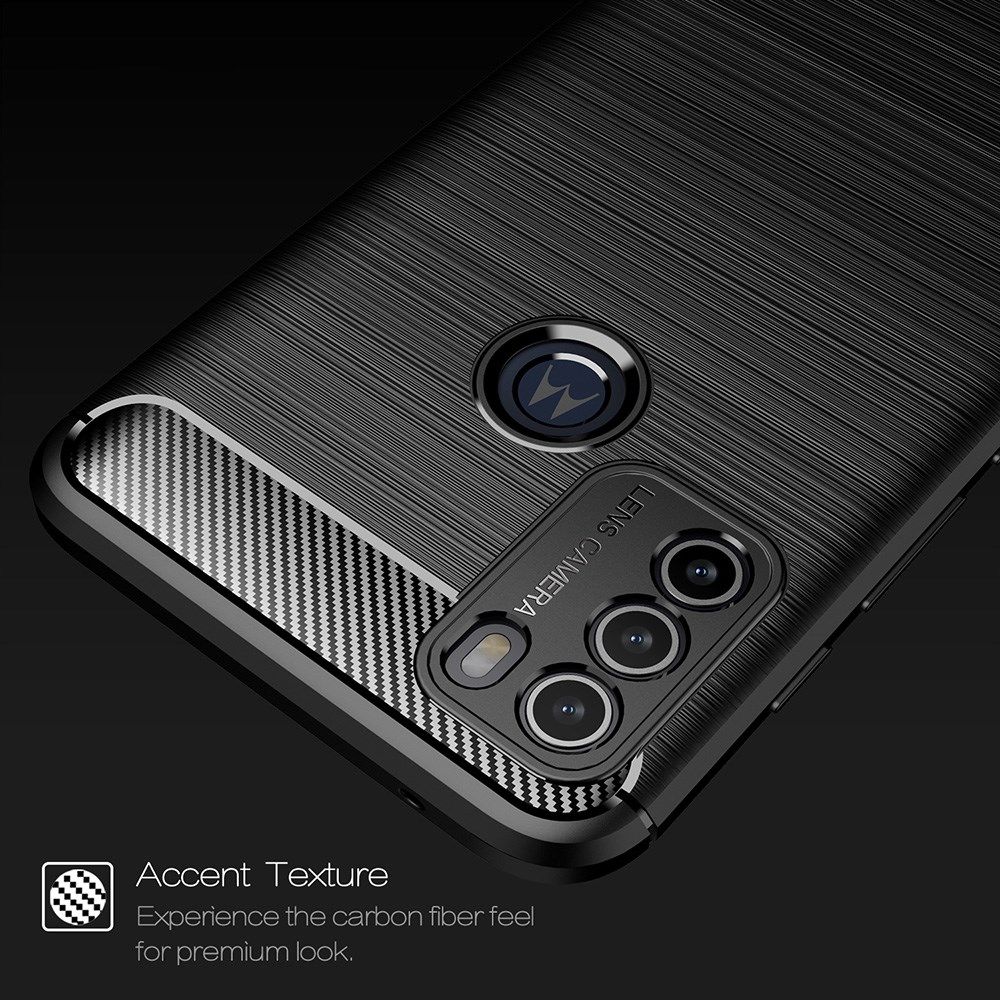 Motorola Moto G50 Hoesje Geborsteld TPU Flexibele Back Cover Rood afbeelding 6