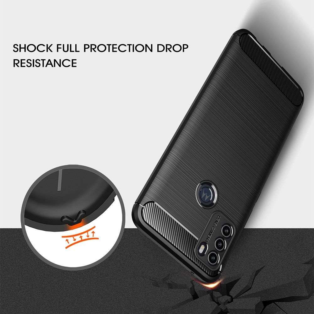 Motorola Moto G50 Hoesje Geborsteld TPU Flexibele Back Cover Rood afbeelding 8