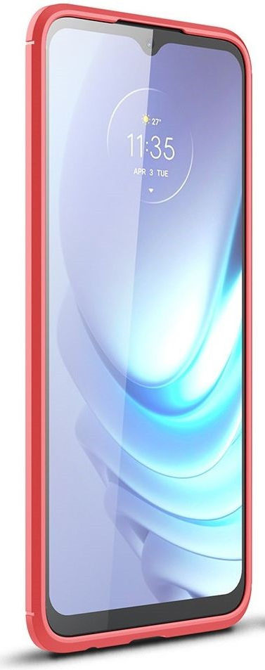 Motorola Moto G50 Hoesje Geborsteld TPU Flexibele Back Cover Rood afbeelding 2