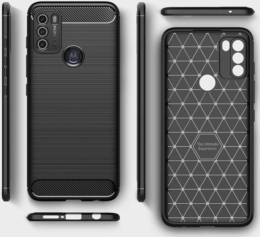 Motorola Moto G50 Hoesje Geborsteld TPU Flexibele Back Cover Blauw afbeelding 11