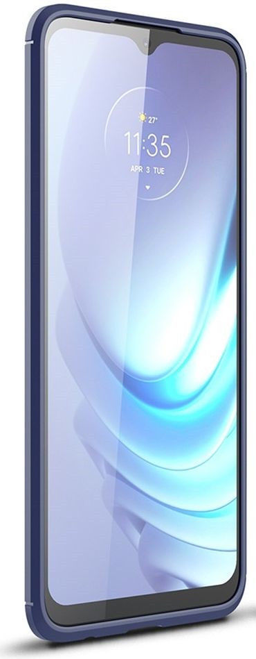 Motorola Moto G50 Hoesje Geborsteld TPU Flexibele Back Cover Blauw afbeelding 2