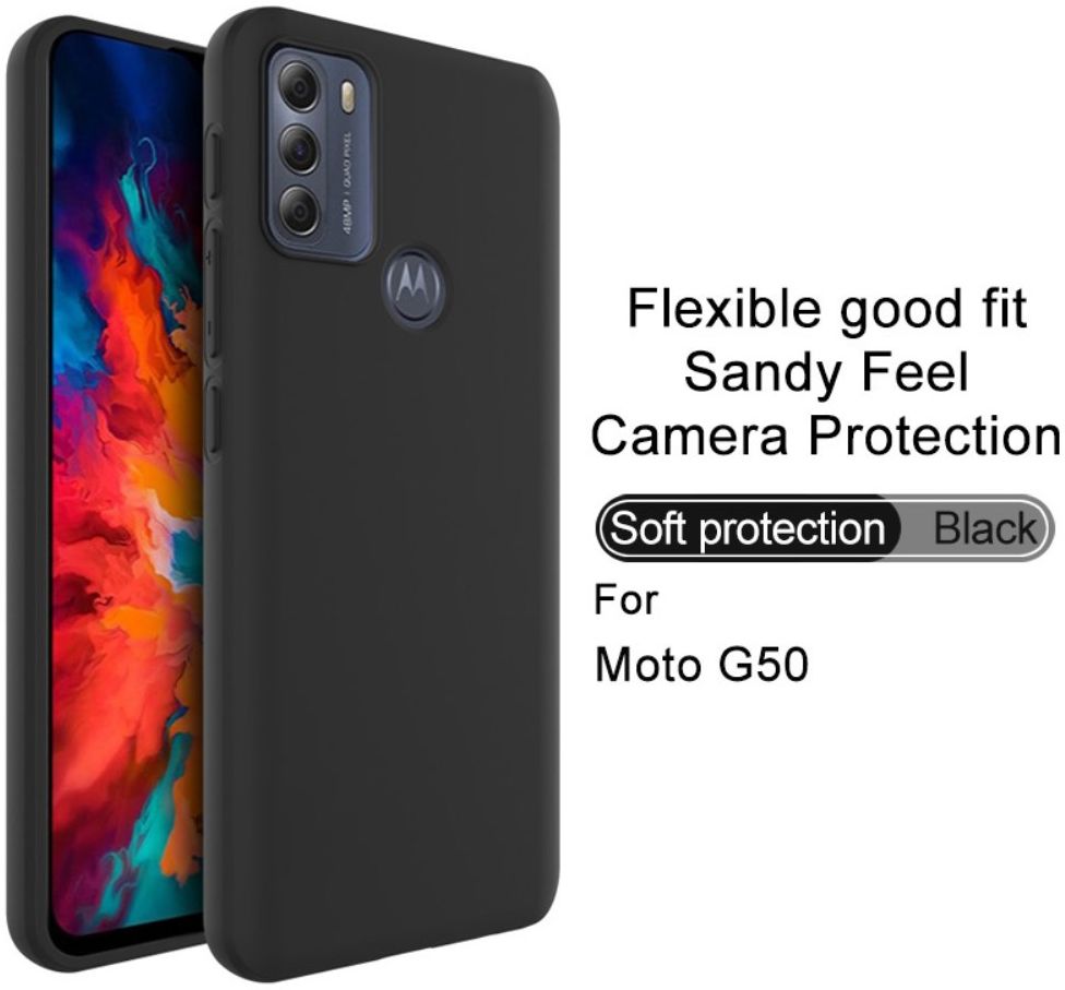 IMAK UC-3 Series Motorola Moto G50 Hoesje Flexibel en Dun TPU Zwart afbeelding 5