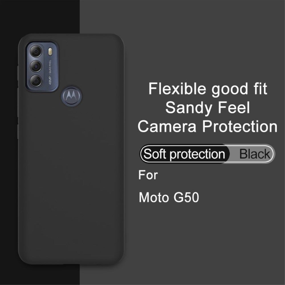IMAK UC-3 Series Motorola Moto G50 Hoesje Flexibel en Dun TPU Zwart afbeelding 7