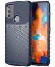Motorola Moto G50 Hoesje Twill Thunder Textuur Back Cover Blauw