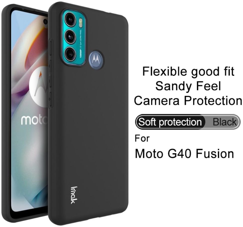 Imak UC-1 Motorola Moto G60s Hoesje Matte TPU Back Cover Zwart afbeelding 4