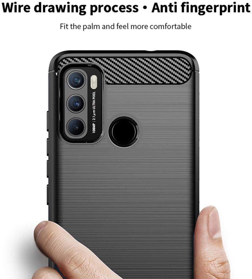 MOFI Motorola Moto G60 Hoesje Geborsteld TPU Back Cover Zwart afbeelding 10