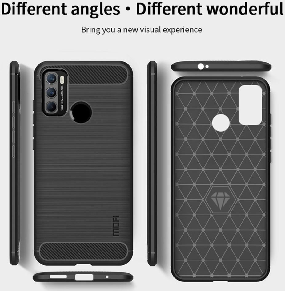 MOFI Motorola Moto G60 Hoesje Geborsteld TPU Back Cover Zwart afbeelding 5