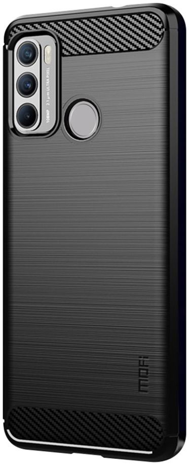 MOFI Motorola Moto G60 Hoesje Geborsteld TPU Back Cover Zwart afbeelding 2