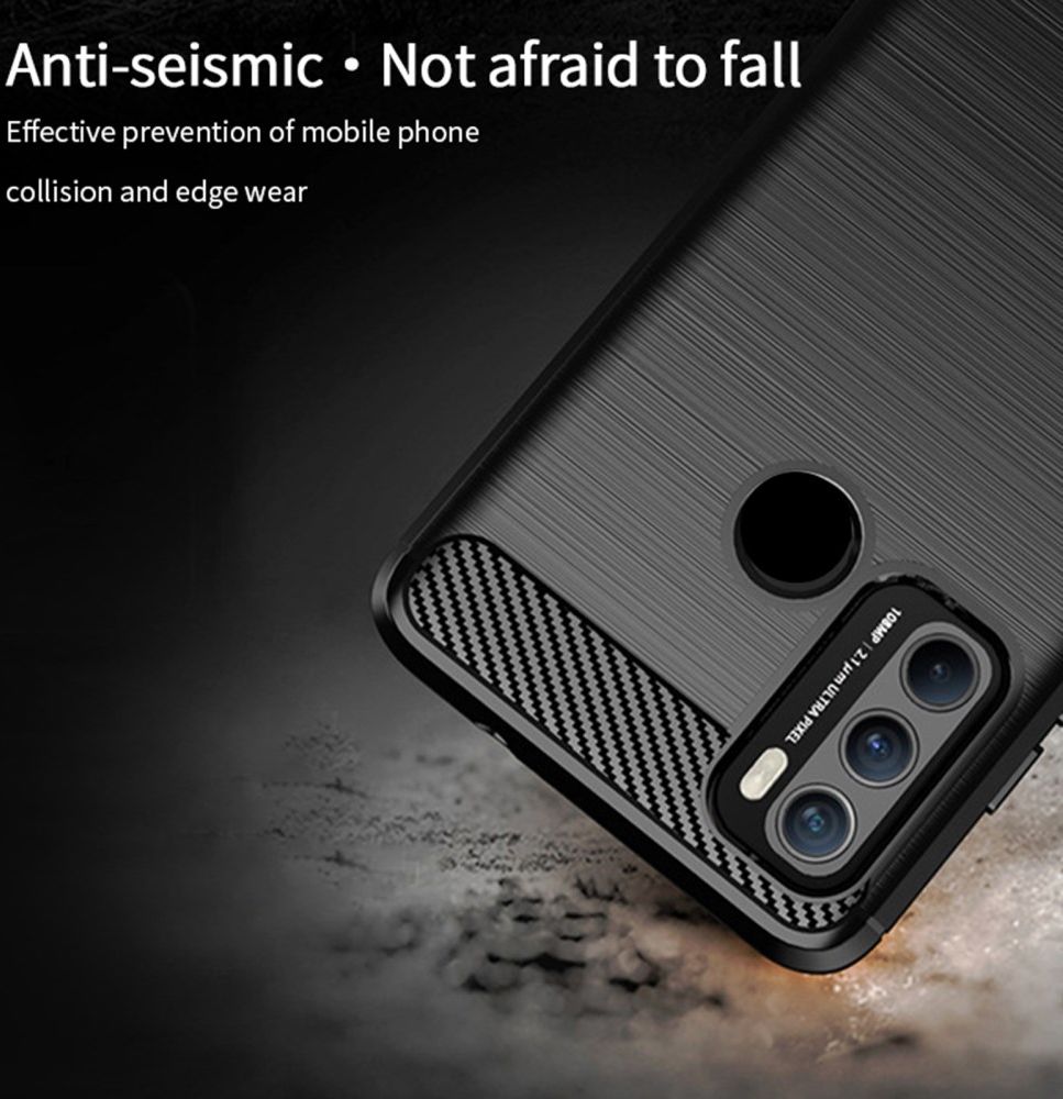 MOFI Motorola Moto G60 Hoesje Geborsteld TPU Back Cover Zwart afbeelding 8