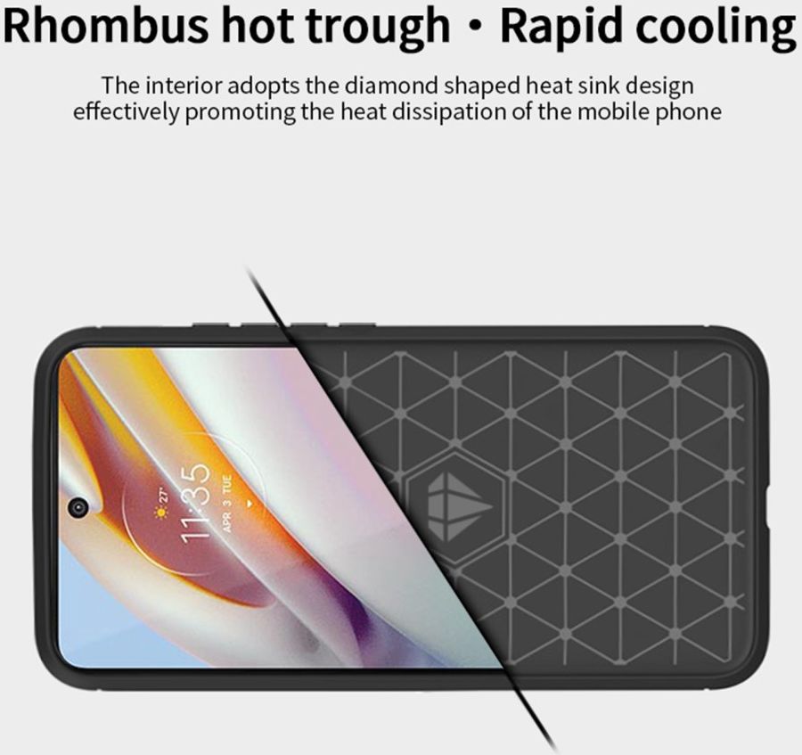 MOFI Motorola Moto G60 Hoesje Geborsteld TPU Back Cover Zwart afbeelding 9